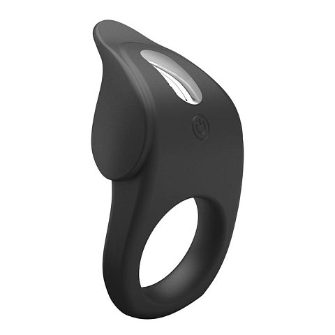Черное эрекционное кольцо с вибрацией Vibrating Susanna со стимулятором клитора