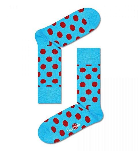 Голубые носки унисекс Big Dot Sock в горох
