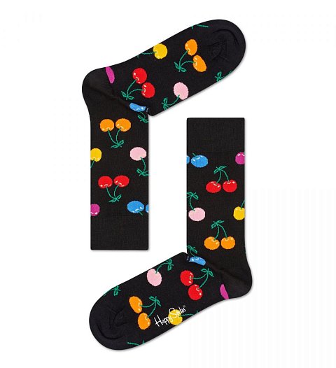 Черные носки унисекс Cherry Sock с вишнями