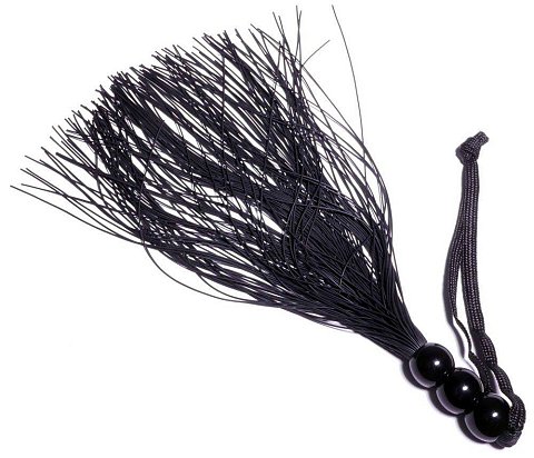 Черная силиконовая плетка - 25,4 см.