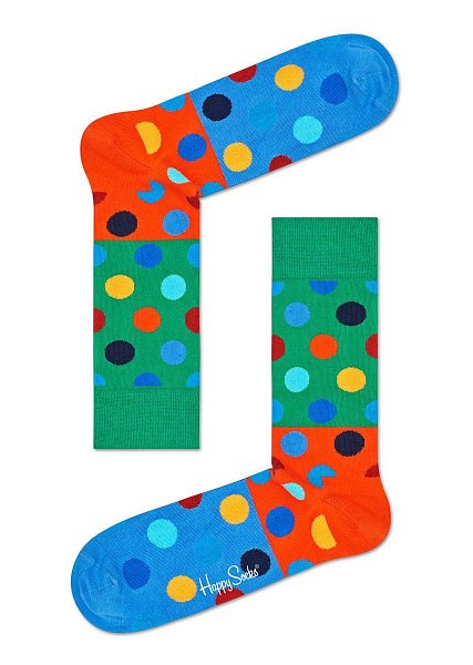 Цветные носки унисекс Big Dot Block Sock в горох