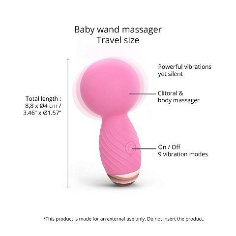 Розовый мини-wand вибратор Itsy Bitsy Mini Wand Vibrator