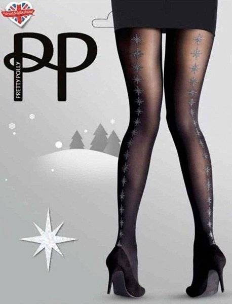 Колготки со швом из блестящих снежинок Backseam Star Tights