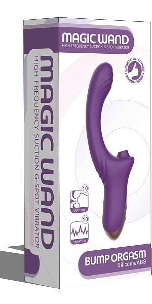 Фиолетовый вагинально-клиторальный вибратор