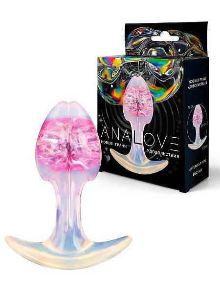 Розоватая анальная пробка - 8,2 см.