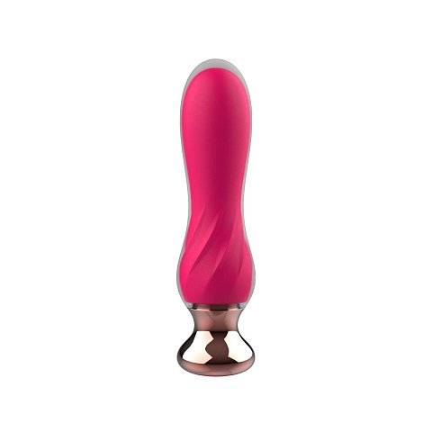 Розовый мини-вибратор Mini Vibrator с пультом ДУ - 12,5 см.