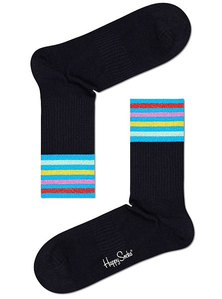 Носки унисекс Colour Cuff 3/4 Crew Sock с цветными полосками на резинке