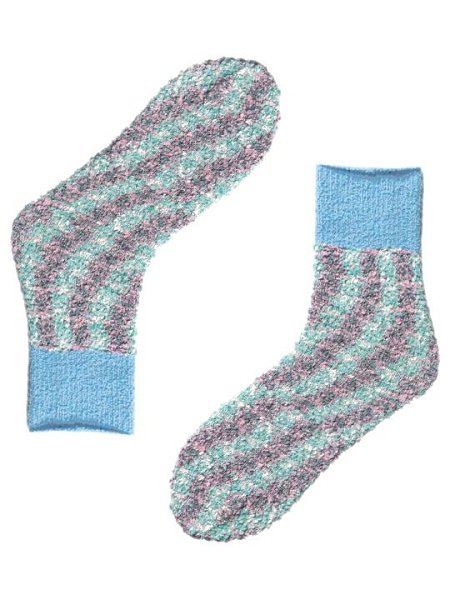 Плюшевые женские носки со спиралевидным узором Soft