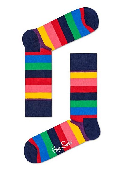 Яркие полосатые носки унисекс Stripe Sock