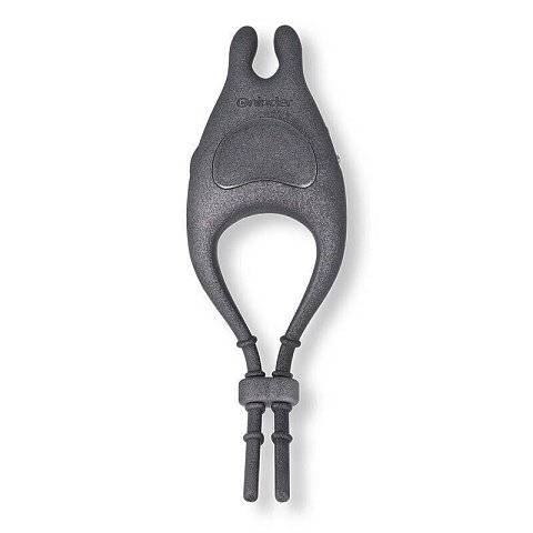 Черное эрекционное виброкольцо с управлением через приложение