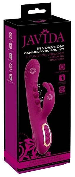 Лиловый вибратор-кролик 2 Function Vibrator Squirting - 22,5 см.