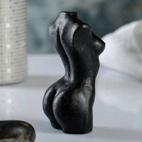 Черное фигурное мыло Женское тело №1