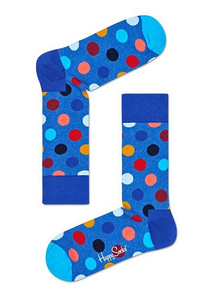Синие носки унисекс в горох Big Dot Sock