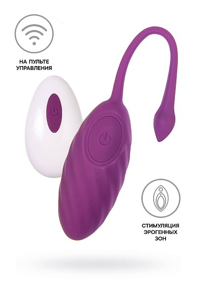 Фиолетовое силиконовое виброяйцо Purr