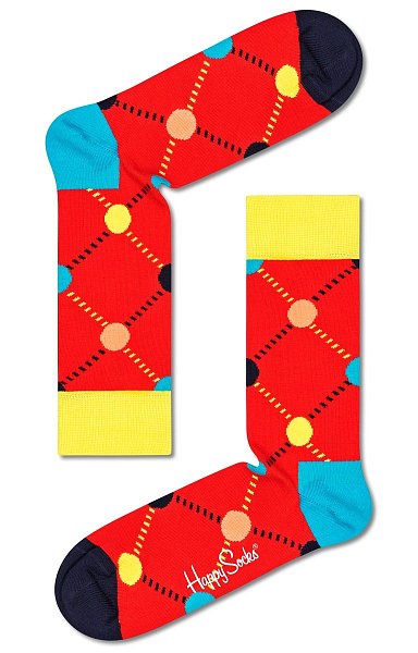 Носки унисекс Argyle Dot Sock с решетками и шариками