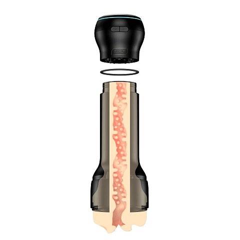 Набор PowerBlow Feel Stroker Mouth: мастурбатор-ротик и интерактивная насадка