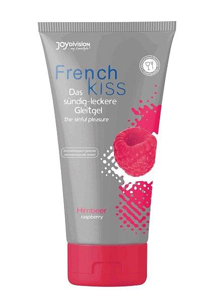 Съедобная смазка на водной основе JoyDivision Frenchkiss со вкусом малины - 75 мл.