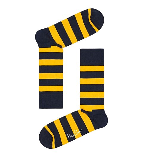 Черные носки Stripe Sock в желтую полоску
