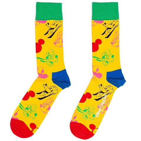 Яркие желтые носки Disney Sock с героями мультфильмов