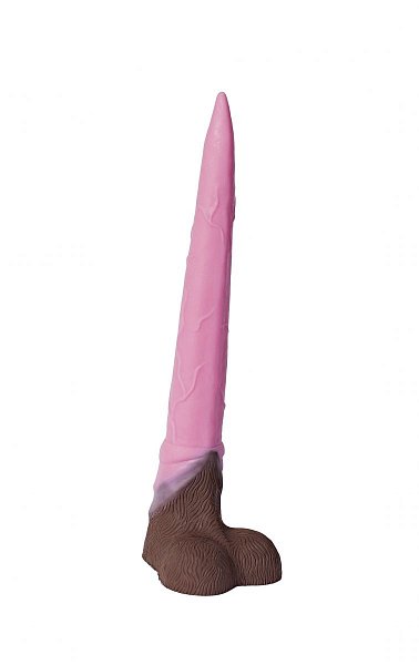 Розовый фаллоимитатор Олень - 34 см.