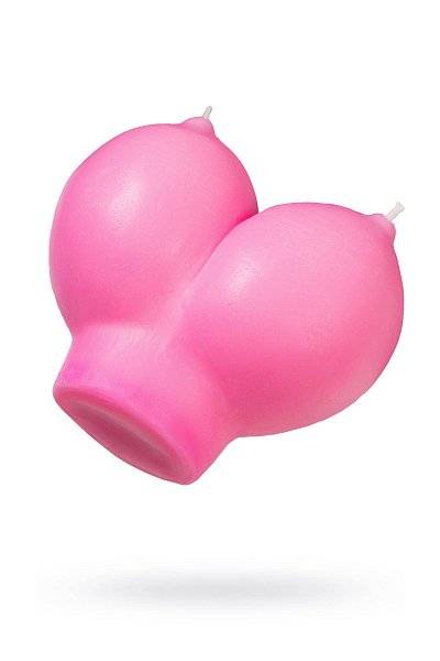 Розовая свеча «Сиськи» - 150 гр.