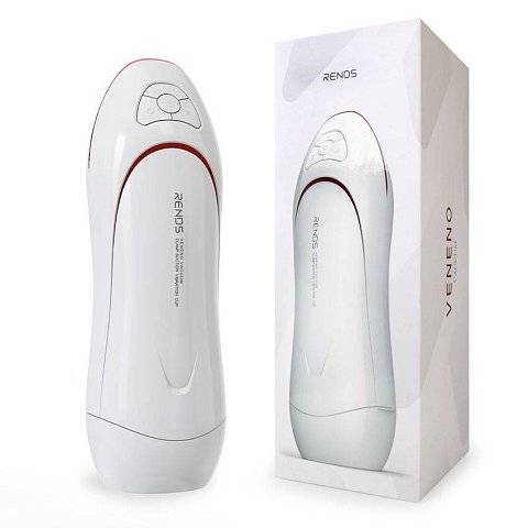 Белый вибромастурбатор со сжатием и голосовым сопровождением