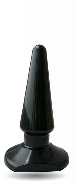 Чёрная анальная пробка ANAL STIMULATOR - 7,7 см.