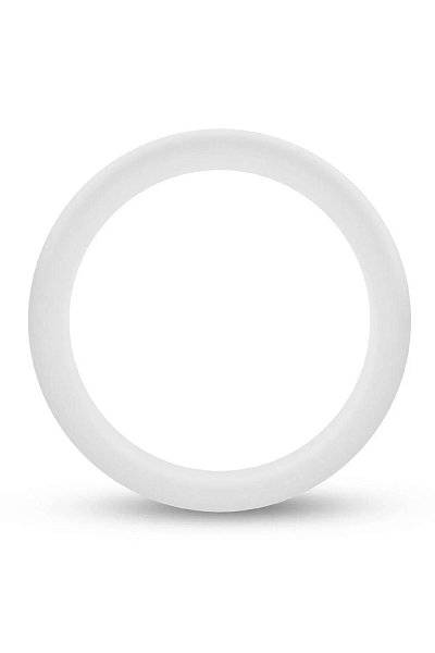 Белое люминесцентное эрекционное кольцо Silicone Glo Cock Ring
