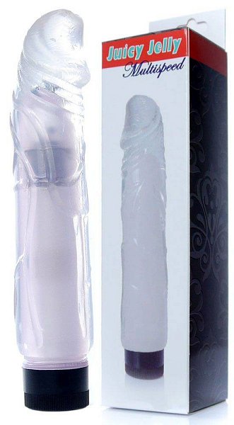 Прозрачный вибратор Juicy Jelly - 22 см.