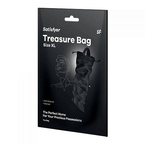 Черный мешочек для хранения игрушек Treasure Bag XL