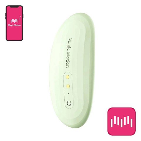 Зеленый вибромассажер в трусики Magic Motion Nyx - 8,8 см.