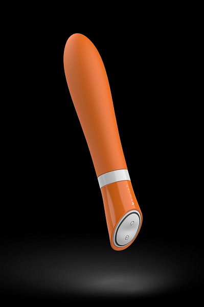 Оранжевый вибратор Bgood Deluxe - 18 см.