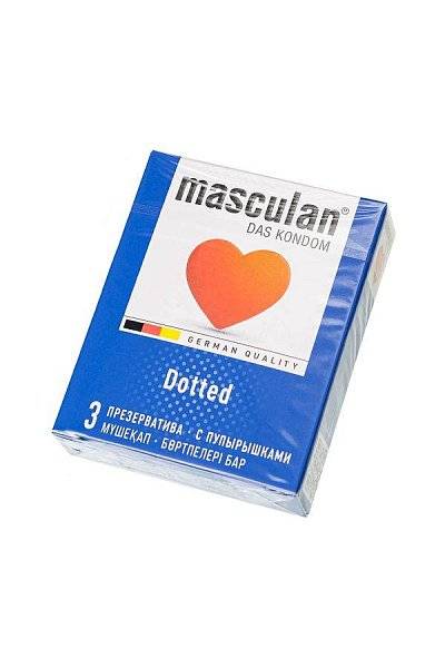 Презервативы с пупырышками Masculan Dotted - 3 шт.