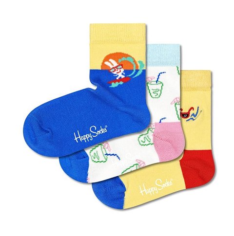 Набор из 3 пар детских носков Happy socks 3-Pack Travel Socks Gift Set