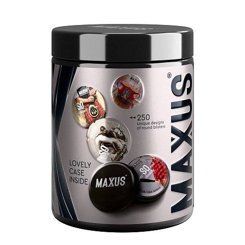 Черные утолщенные презервативы MAXUS Extra Strong с железным кейсом - 15 шт.