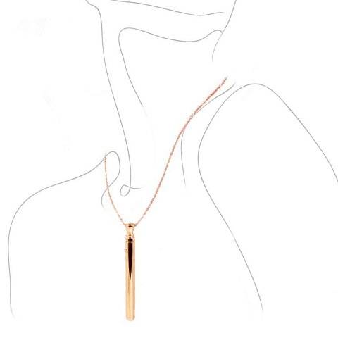 Золотистая подвеска-вибратор Genie Flirting Pen