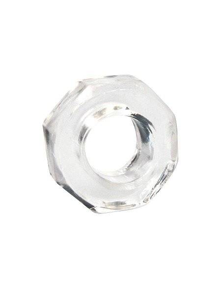 Прозрачное эрекционное кольцо в форме гайки