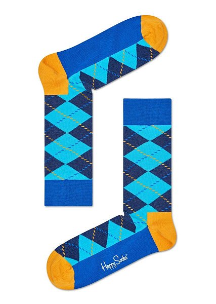 Сине-голубые носки-унисекс Argyle Sock
