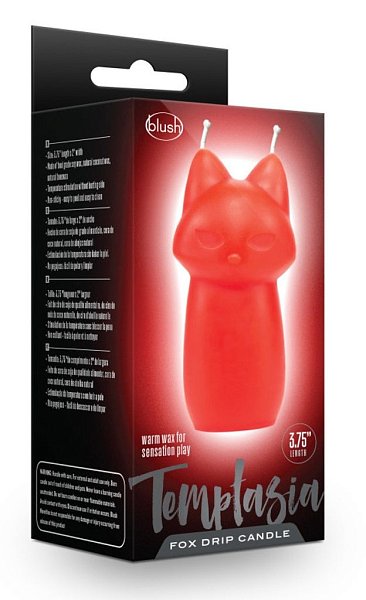 Красная БДСМ-свеча в форме злой кошки Fox Drip Candle