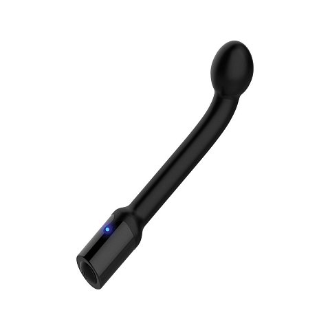 Черный вибростимулятор простаты Rechargeable Prostate Probe - 21,7 см.