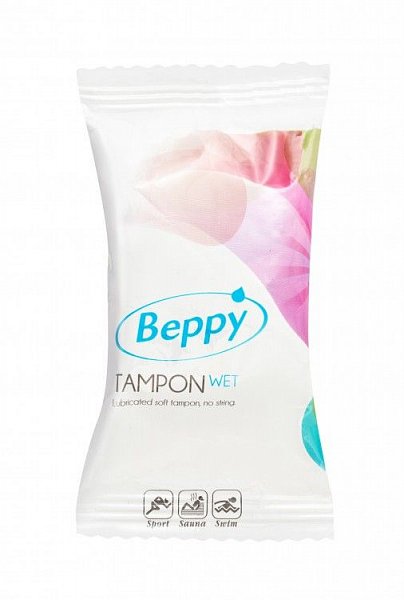 Нежно-розовый тампон-губка Beppy Tampon Wet - 1 шт.