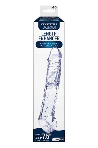 Прозрачная насадка-удлинитель Length Enhancer с подхватом - 22,3 см.