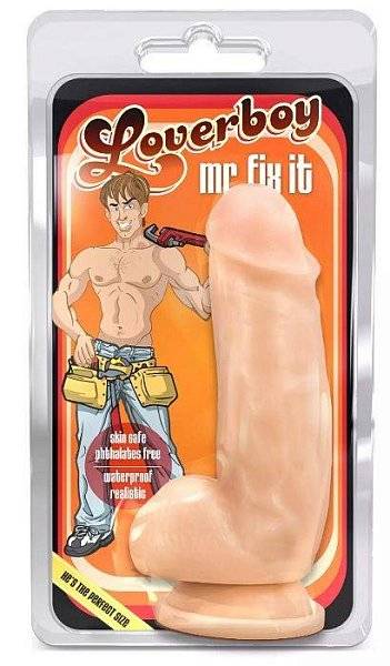 Телесный фаллоимитатор Mr. Fix it - 17,8 см.