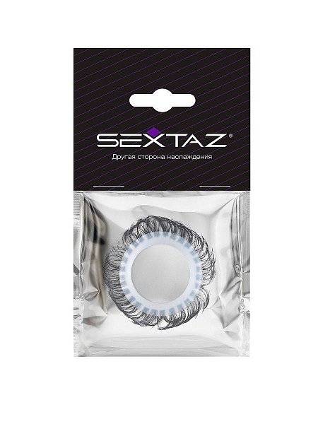 Эластичное эрекционное колечко с черными «ресничками»