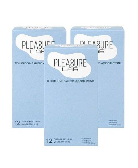 Набор из 3 упаковок ультратонких презервативов Pleasure Lab (по 12 шт.)