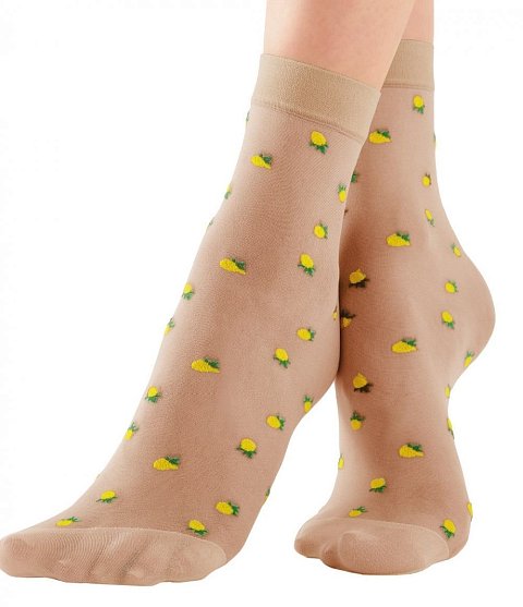 Капроновые носочки с лимончиками Lemon Anklets