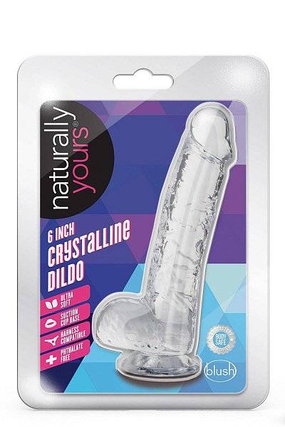 Прозрачный фаллоимитатор 6 Inch Crystalline Dildo - 15,2 см.