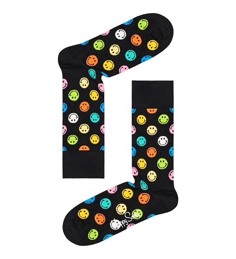 Носки унисекс Distorted Smiley Sock с разноцветными смайликами