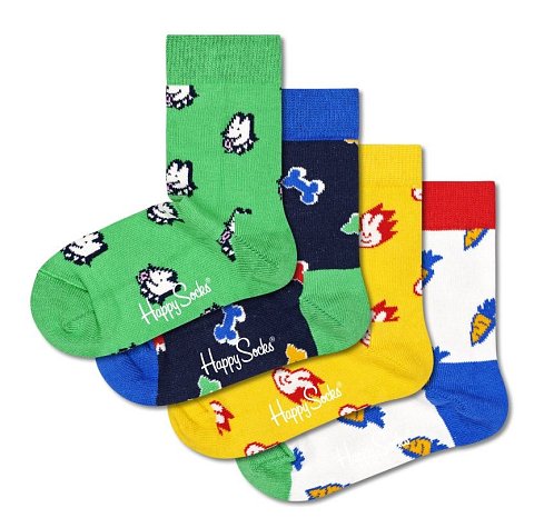 Набор из 4 пар детских носков Happy socks 4-Pack Pets Socks Gift Set