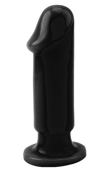 Черная анальная пробка Anal Trainer M - 12,5 см.